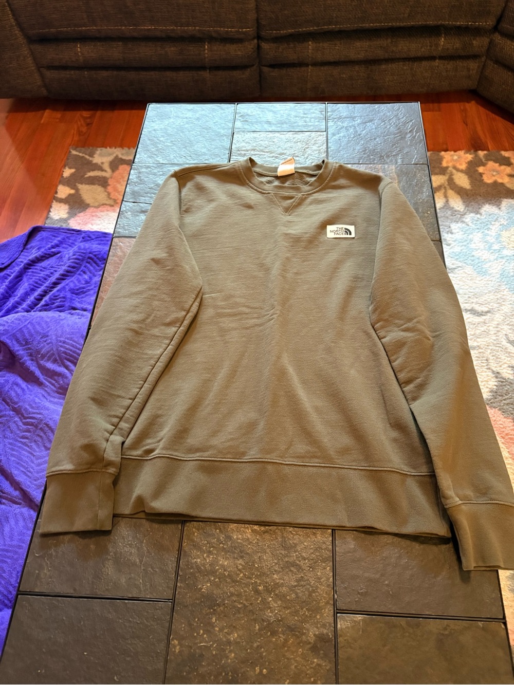 The North Face Men's Olive Green Crewneck Sweatshirt